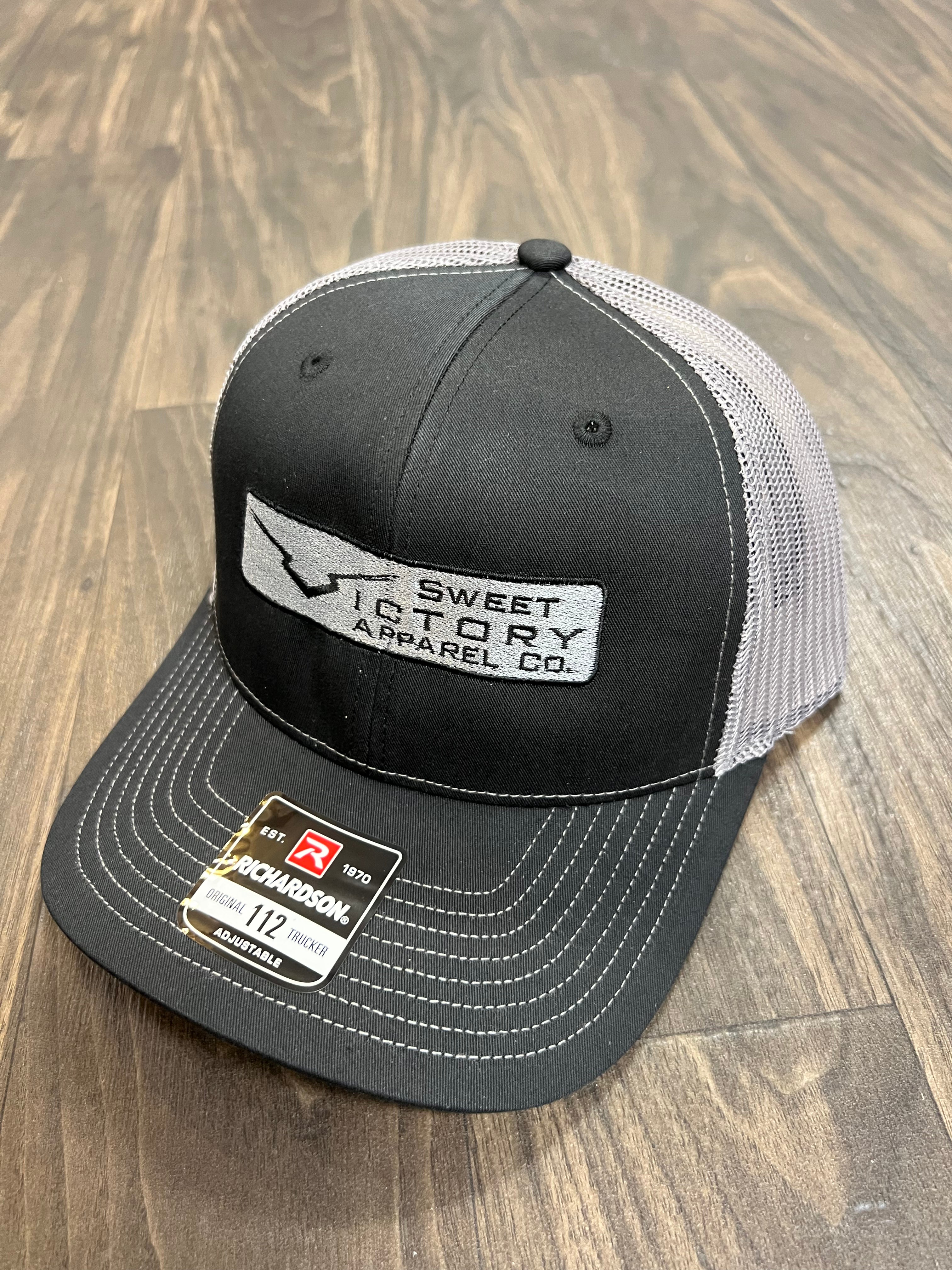 Black/Charcoal Original Logo Richardson 112 Snapback – Sweet Victory ...